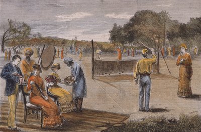 来自印度的草图 -  1880年的平原下午（彩色版画） 作者 不明